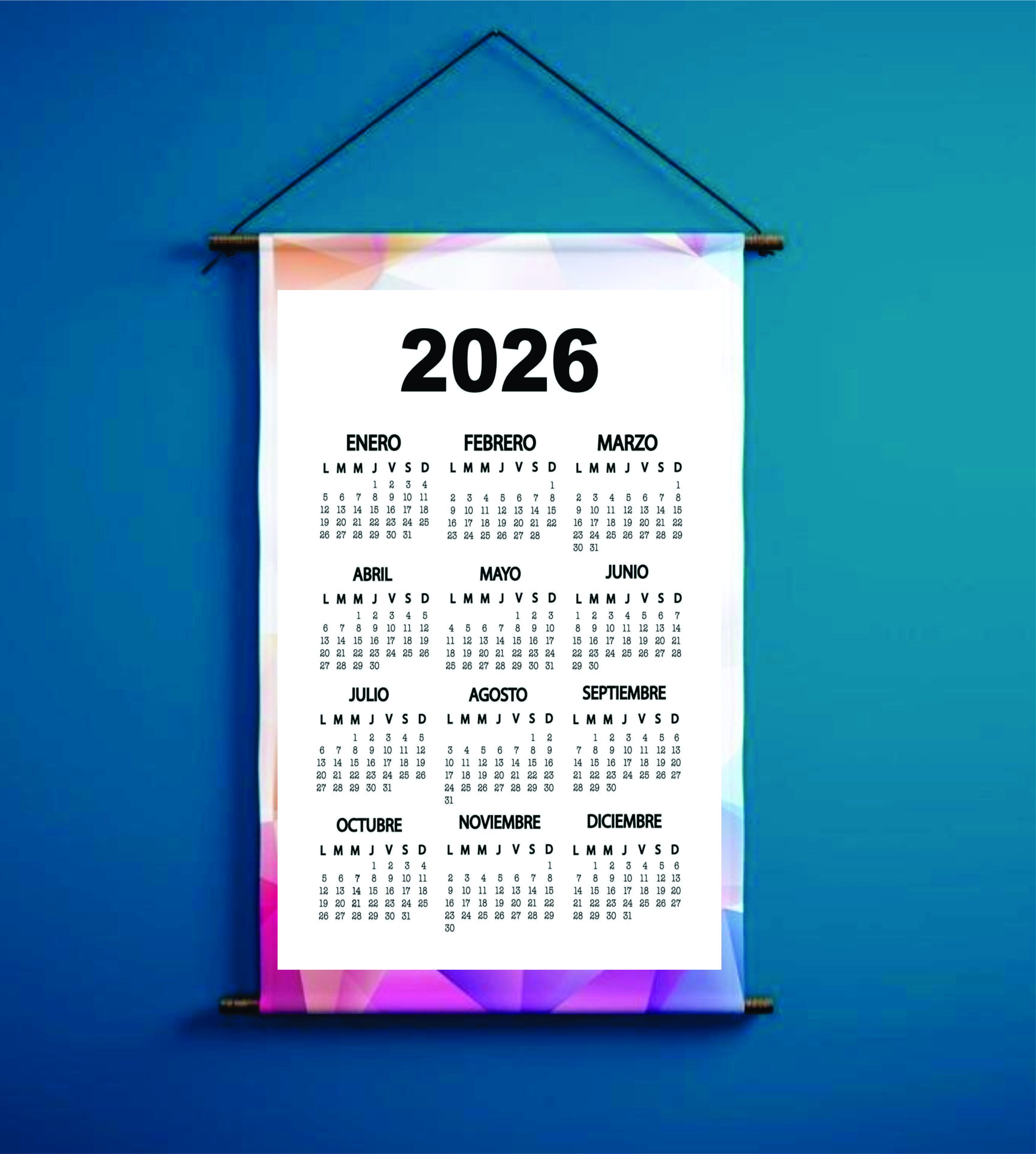 CALENDARIO LONA COLGANTE